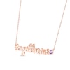 Thumbnail Image 2 of Amethyst Zodiac Sagittarius Necklace 10K Rose Gold 18&quot;