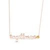 Thumbnail Image 1 of Citrine Zodiac Sagittarius Necklace 10K Rose Gold 18&quot;