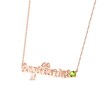 Thumbnail Image 2 of Peridot Zodiac Sagittarius Necklace 10K Rose Gold 18&quot;