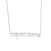 Thumbnail Image 0 of White Lab-Created Sapphire Zodiac Capricorn Necklace Sterling Silver 18"