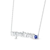 Thumbnail Image 2 of Blue Lab-Created Sapphire Zodiac Capricorn Necklace Sterling Silver 18"