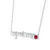 Thumbnail Image 1 of Lab-Created Ruby Zodiac Capricorn Necklace Sterling Silver 18"