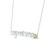 Thumbnail Image 1 of Peridot Zodiac Capricorn Necklace Sterling Silver 18"