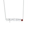 Thumbnail Image 1 of Garnet Zodiac Capricorn Necklace Sterling Silver 18&quot;