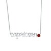 Thumbnail Image 0 of Garnet Zodiac Capricorn Necklace Sterling Silver 18"