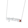 Thumbnail Image 1 of Garnet Zodiac Capricorn Necklace Sterling Silver 18"