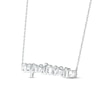 Thumbnail Image 2 of White Lab-Created Sapphire Zodiac Capricorn Necklace 10K White Gold 18&quot;