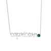 Thumbnail Image 1 of Lab-Created Emerald Zodiac Capricorn Necklace 10K White Gold 18&quot;
