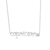Thumbnail Image 0 of Lab-Created Opal Zodiac Capricorn Necklace 10K White Gold 18"