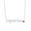 Thumbnail Image 1 of Amethyst Zodiac Capricorn Necklace 10K White Gold 18"