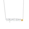 Thumbnail Image 0 of Citrine Zodiac Capricorn Necklace 10K White Gold 18"