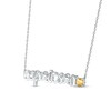 Thumbnail Image 1 of Citrine Zodiac Capricorn Necklace 10K White Gold 18"