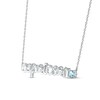 Thumbnail Image 1 of Aquamarine Zodiac Capricorn Necklace 10K White Gold 18"