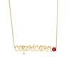 Thumbnail Image 1 of Lab-Created Ruby Zodiac Capricorn Necklace 10K Yellow Gold 18&quot;