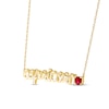 Thumbnail Image 2 of Lab-Created Ruby Zodiac Capricorn Necklace 10K Yellow Gold 18&quot;