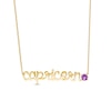 Thumbnail Image 1 of Amethyst Zodiac Capricorn Necklace 10K Yellow Gold 18&quot;