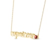 Thumbnail Image 2 of Garnet Zodiac Capricorn Necklace 10K Yellow Gold 18&quot;