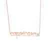 Thumbnail Image 1 of White Lab-Created Sapphire Zodiac Capricorn Necklace 10K Rose Gold 18&quot;