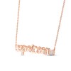 Thumbnail Image 2 of Lab-Created Opal Zodiac Capricorn Necklace 10K Rose Gold 18&quot;