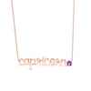 Thumbnail Image 1 of Amethyst Zodiac Capricorn Necklace 10K Rose Gold 18"