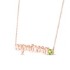 Thumbnail Image 1 of Peridot Zodiac Capricorn Necklace 10K Rose Gold 18"