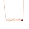 Thumbnail Image 1 of Garnet Zodiac Capricorn Necklace 10K Rose Gold 18&quot;