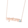 Aquamarine Zodiac Capricorn Necklace 10K Rose Gold 18"