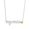 Thumbnail Image 0 of Citrine Zodiac Aquarius Necklace Sterling Silver 18"