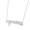 Thumbnail Image 1 of Aquamarine Zodiac Aquarius Necklace Sterling Silver 18"