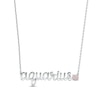 Thumbnail Image 0 of Lab-Created Opal Zodiac Aquarius Necklace 10K White Gold 18"