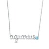 Thumbnail Image 1 of Swiss Blue Topaz Zodiac Aquarius Necklace 10K White Gold 18&quot;