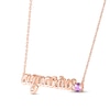 Thumbnail Image 2 of Amethyst Zodiac Aquarius Necklace 10K Rose Gold 18&quot;
