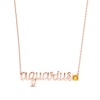 Thumbnail Image 1 of Citrine Zodiac Aquarius Necklace 10K Rose Gold 18&quot;