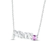 Thumbnail Image 2 of Amethyst Zodiac Pisces Necklace Sterling Silver 18&quot;