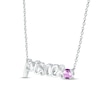 Thumbnail Image 1 of Amethyst Zodiac Pisces Necklace Sterling Silver 18"