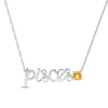 Thumbnail Image 1 of Citrine Zodiac Pisces Necklace Sterling Silver 18&quot;