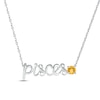 Thumbnail Image 0 of Citrine Zodiac Pisces Necklace Sterling Silver 18"