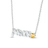 Thumbnail Image 2 of Citrine Zodiac Pisces Necklace Sterling Silver 18&quot;