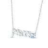 Thumbnail Image 1 of Aquamarine Zodiac Pisces Necklace Sterling Silver 18"