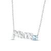 Thumbnail Image 2 of Aquamarine Zodiac Pisces Necklace Sterling Silver 18"