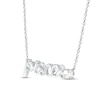 Thumbnail Image 2 of White Lab-Created Sapphire Zodiac Pisces Necklace 10K White Gold 18&quot;