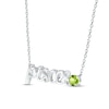 Thumbnail Image 1 of Peridot Zodiac Pisces Necklace 10K White Gold 18"