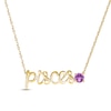 Thumbnail Image 1 of Amethyst Zodiac Pisces Necklace 10K Yellow Gold 18&quot;
