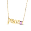 Thumbnail Image 2 of Amethyst Zodiac Pisces Necklace 10K Yellow Gold 18&quot;