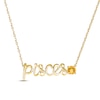Citrine Zodiac Pisces Necklace 10K Yellow Gold 18"