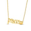 Thumbnail Image 2 of Citrine Zodiac Pisces Necklace 10K Yellow Gold 18&quot;