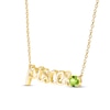 Thumbnail Image 2 of Peridot Zodiac Pisces Necklace 10K Yellow Gold 18"