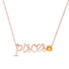 Thumbnail Image 1 of Citrine Zodiac Pisces Necklace 10K Rose Gold 18"