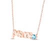 Thumbnail Image 2 of Swiss Blue Topaz Zodiac Pisces Necklace 10K Rose Gold 18&quot;