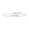 Thumbnail Image 1 of White Lab-Created Sapphire Zodiac Aries Bolo Bracelet Sterling Silver 9.5&quot;